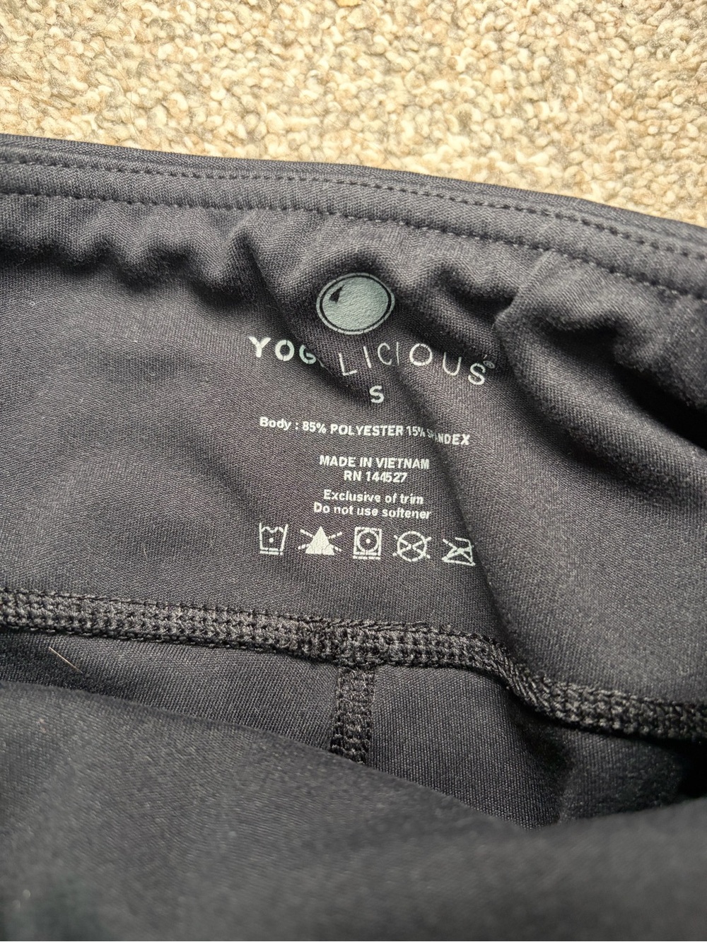 Yogalicious Black High Waist Cropped Lattice Cutout Leggings Workout Pants Y2K - Picture 11 of 14